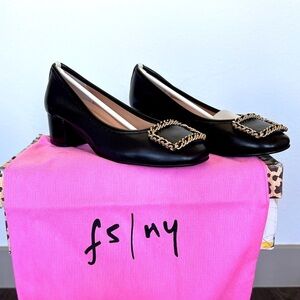 French Sole (fs / ny) Women's Izzy Heel in Black Napa - size 5 1/2​​​​